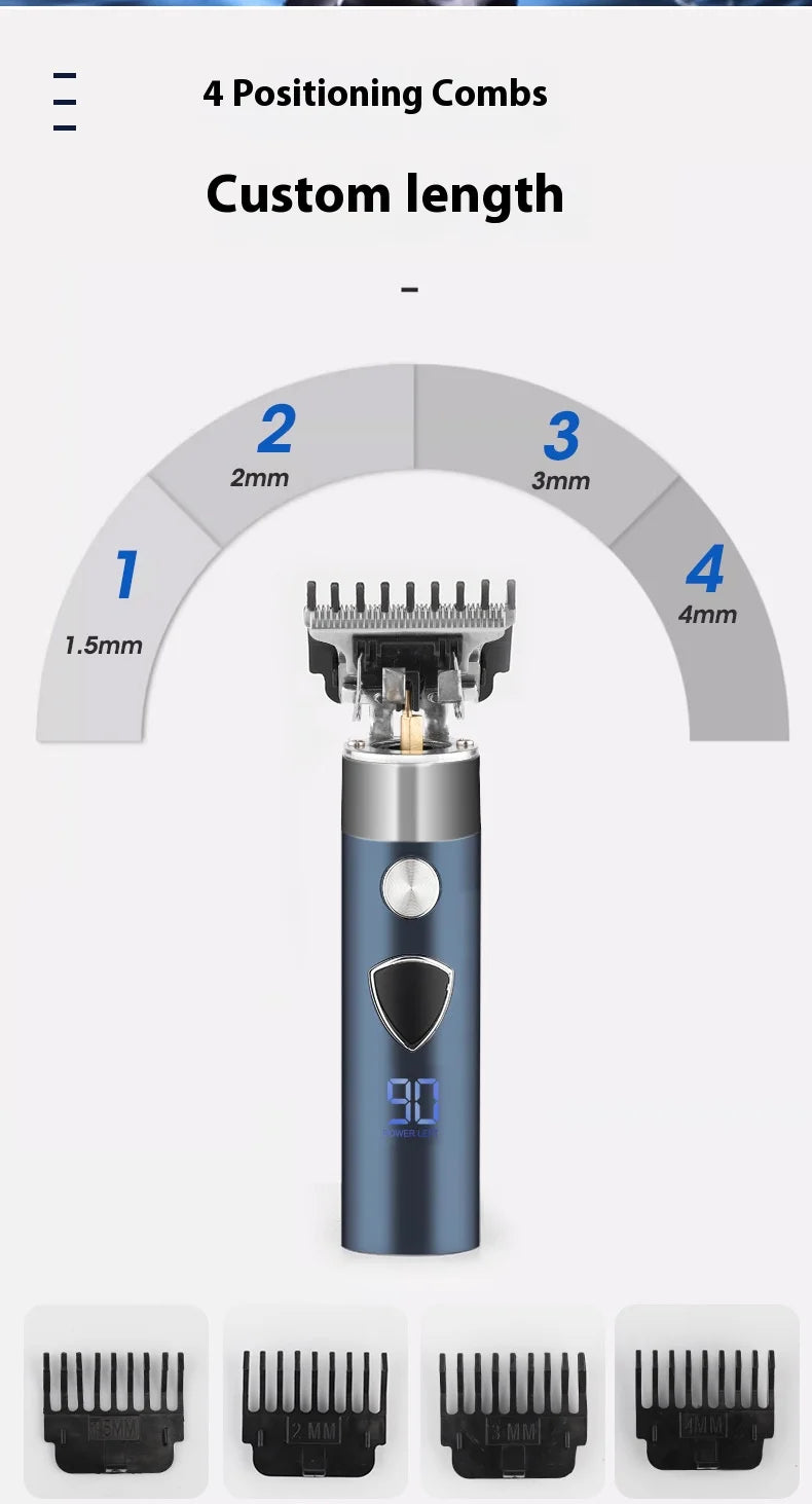 Men's 5-in-1 Electric Body Hair Trimmer Professional Hygienic Beauty Razor Shaver for Face Ear Nose - Professional Hair Trimmer