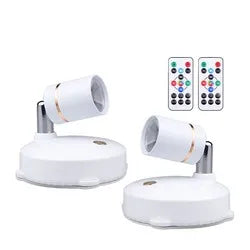 Indoor Wireless Led Spotlight Battery Powered Lights Wireless Wall Decoration Accent Light Mini RGB Spotlight For Lighting Home