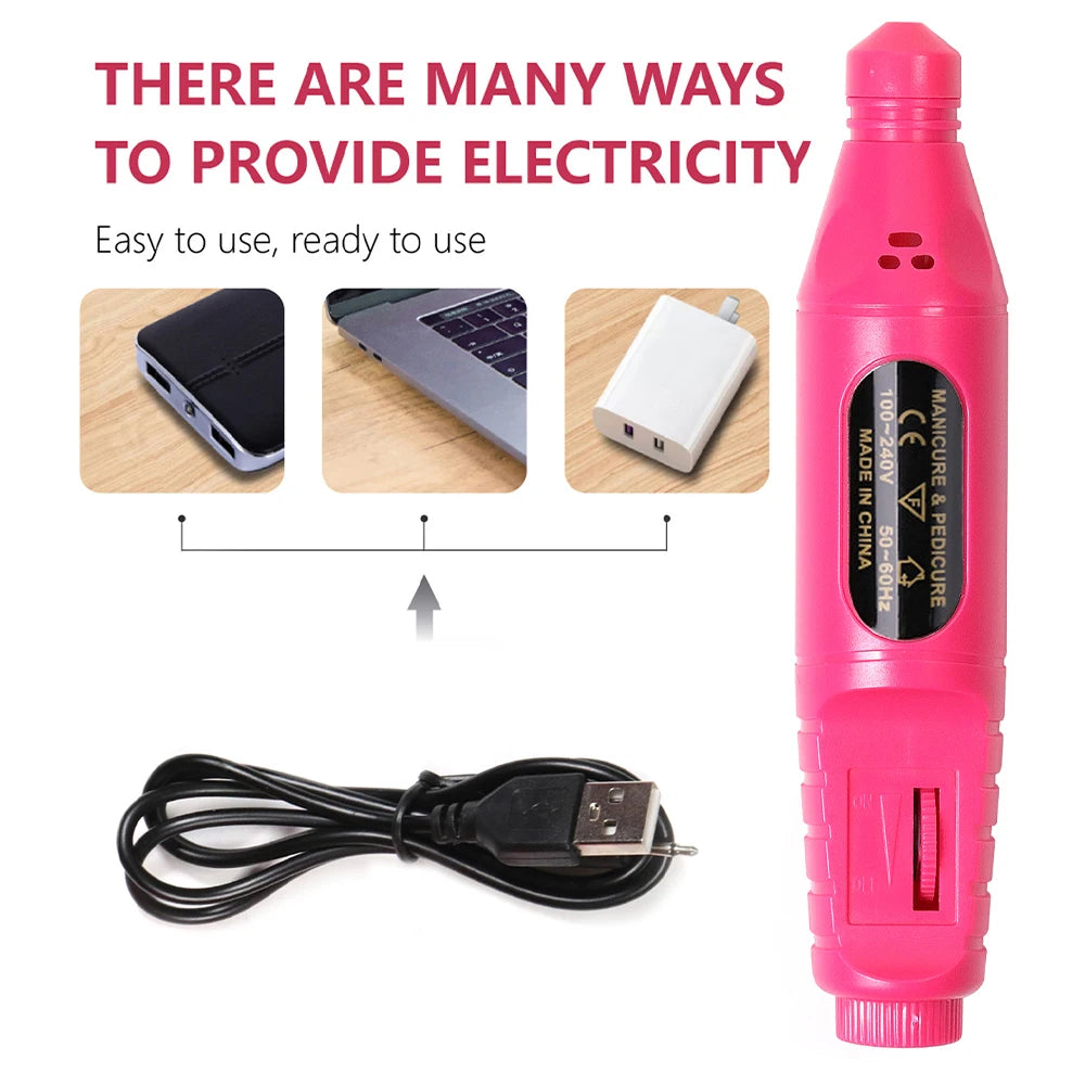 LINMANDA Manicure UV LED Lamp Kit Set with UV Lamp and 20000RPM Nail Drill Machine for Remove Dead Skin Manicure Tools Set