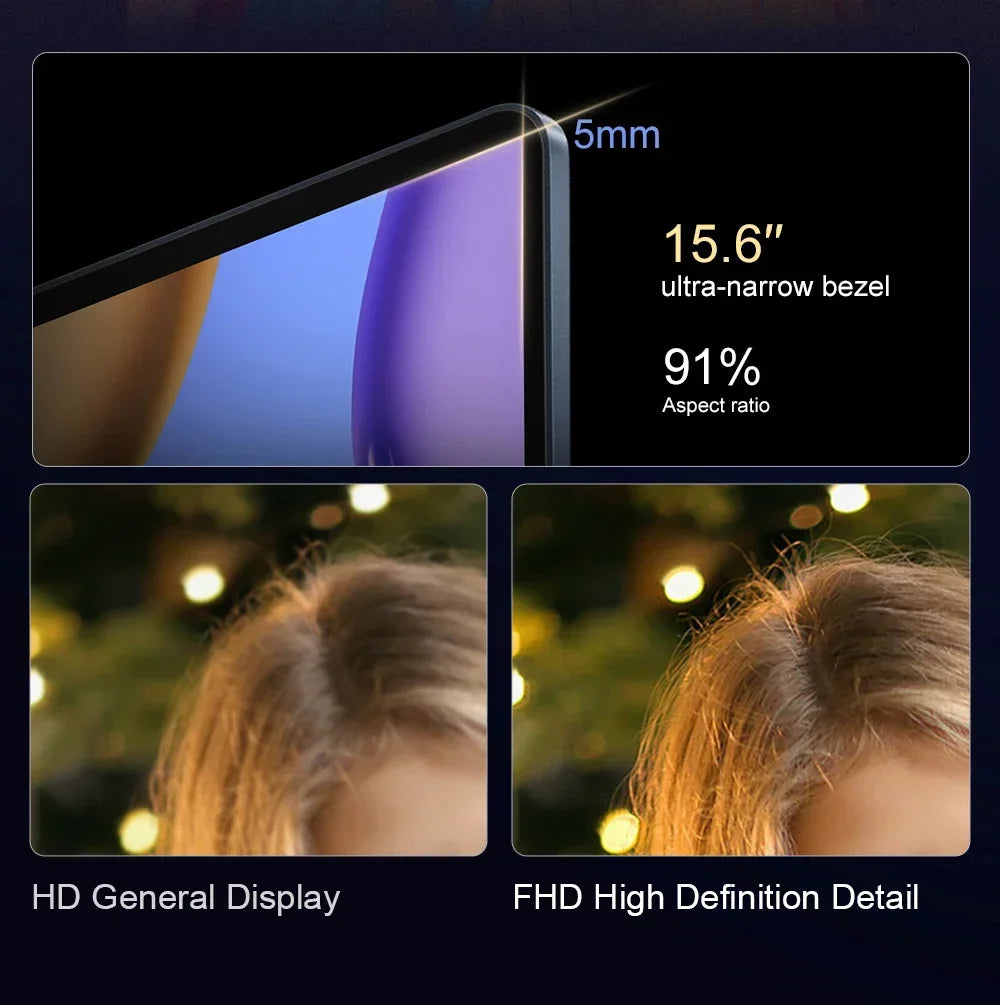 2025 New 15.6"  Windows 11 Laptop Computer Intel Celeron N4000 Computer 16GB DDR4 1/2TB SSD Fingerprint Unlock Notebook Laptops