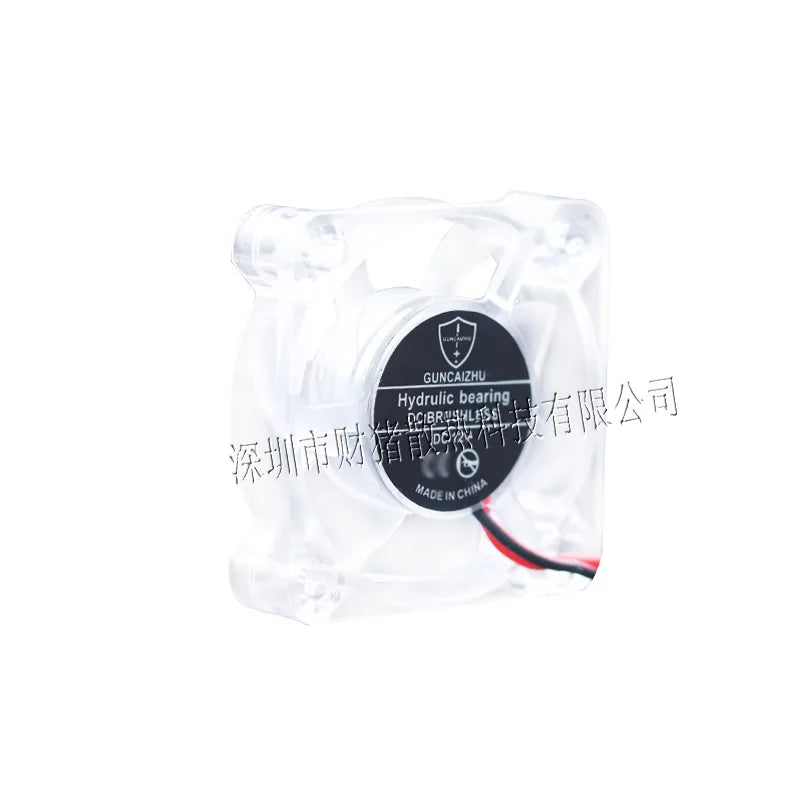 2pcs 4010 40x40x10mm DC 5v 12v 24v 0.05A Cooling Fan Transparent LED Iight Emitting Hydraulic Bearing 2pin