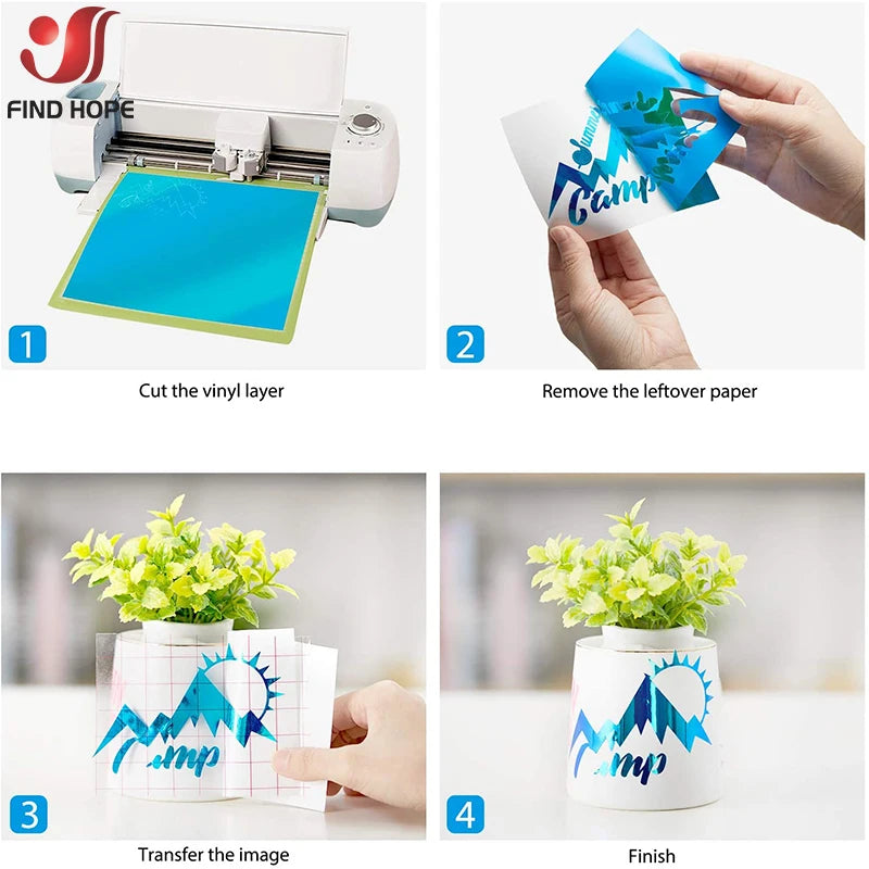 1pc 30*25cm/100cm Chrome Gold Adhesive Permanent Vinyl Decal Craft Sticker Car/Wall/Window Lettering Film Decor for cut Cemao