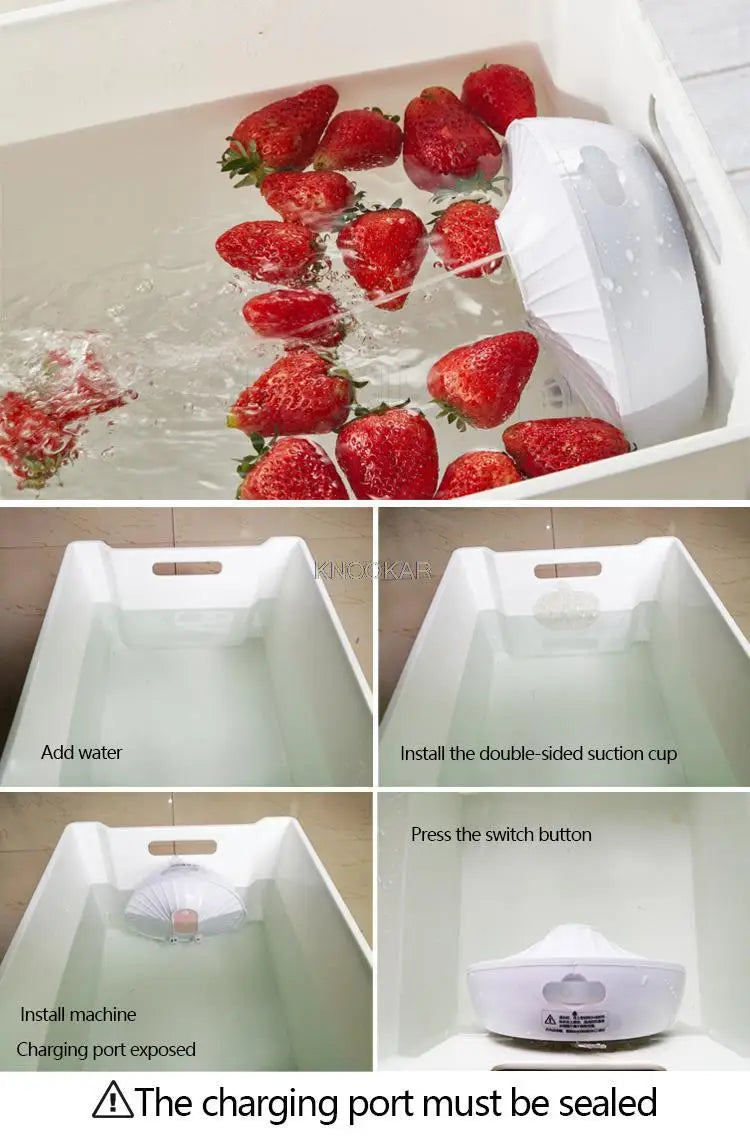 2000mAh Ultrasonic Dishwasher Mini Portable Tableware Cleaner Household Fruit and Vegetable Washing Machine High Pressure Clean