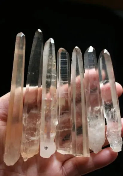 4"-5"Natural Clear Lemurian Seed Quartz Cluster Crystal Point Specimen-1pc