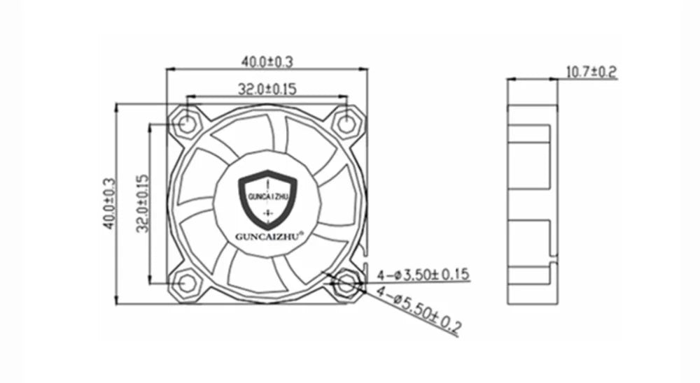 2pcs 4010 40x40x10mm DC 5v 12v 24v 0.05A Cooling Fan Transparent LED Iight Emitting Hydraulic Bearing 2pin