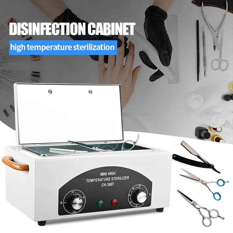 Electric High Temperature Disinfection Box Dry Heat Sterilizer For Manicure Dental Treatment Beauty Salon Nail Tools Equipment