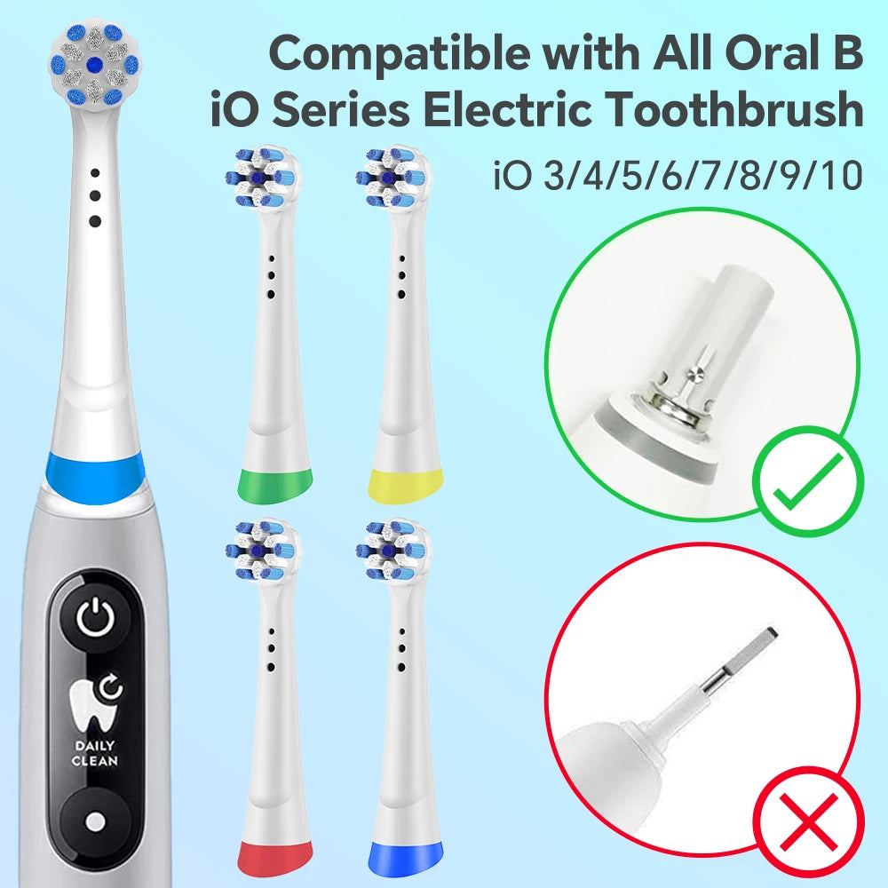 Compatible with Oral B iO Electric Toothbrush Replacement Brush Heads, Toothbrush Head Refills for iO 2 3 4 5 6 7 8 9 10 Series