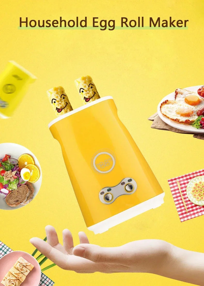 Automatic Rising Electric Egg Roll Maker Cup Breakfast Single/Double Omelette Master Fried Eggs Sausage Roller Boiler Machine EU