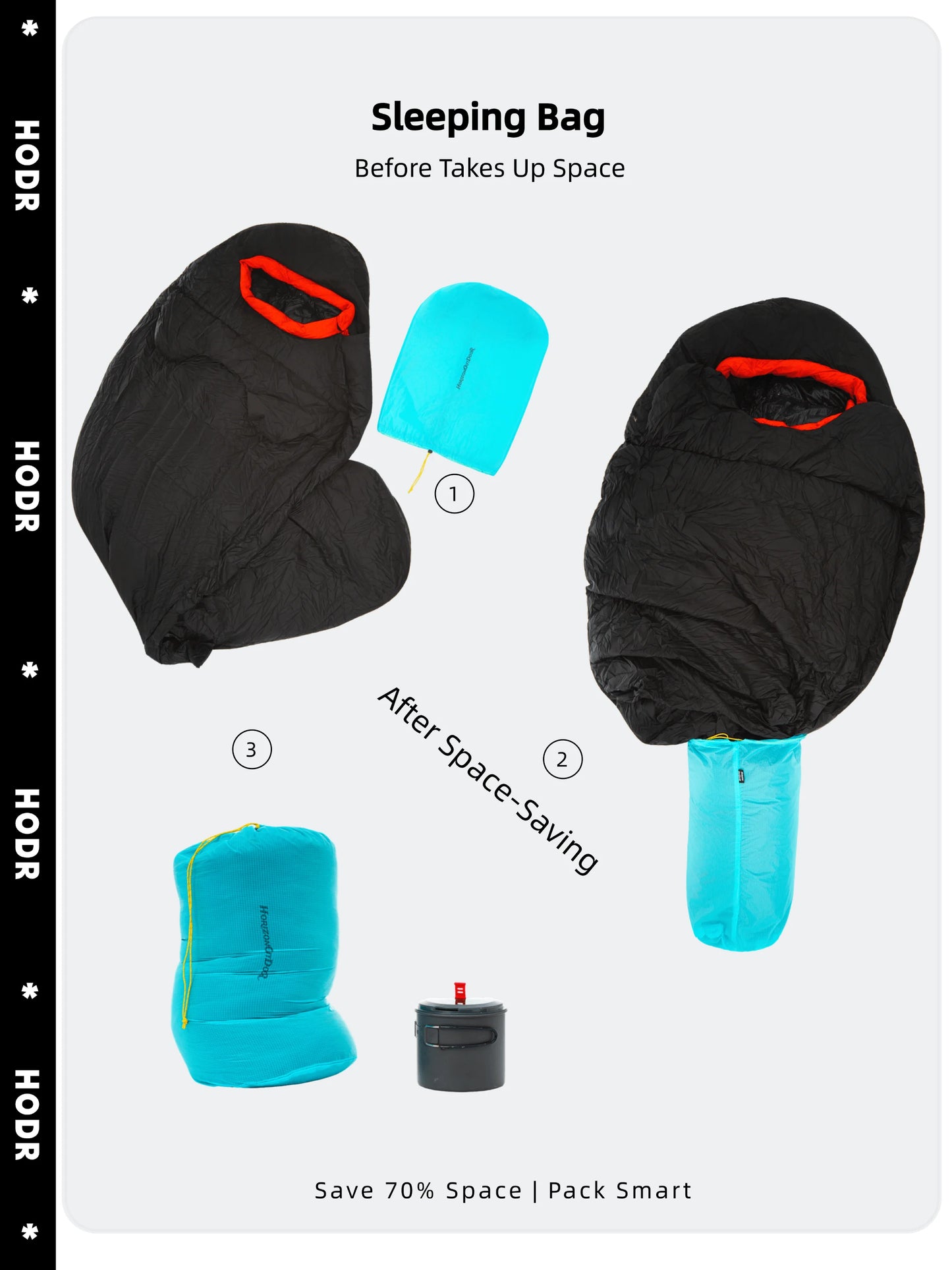 [HODR] Ultralight Stuff Sack Ultra-SIL Ripstop Water-Resistant Ultralight Ditty Bags Drawstring for Traveling Hiking Backpacking