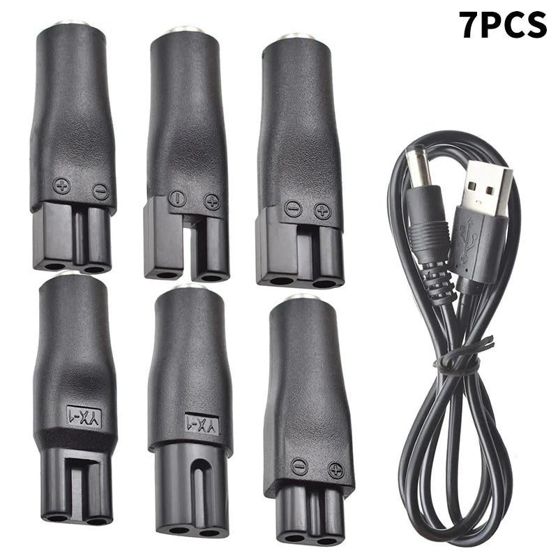 6/7/8PCS Power Cord 5V Universal Replacement Charger USB Adapter for All Kinds Hair Clippers Beard Trimmers Shavers Desk Lamps