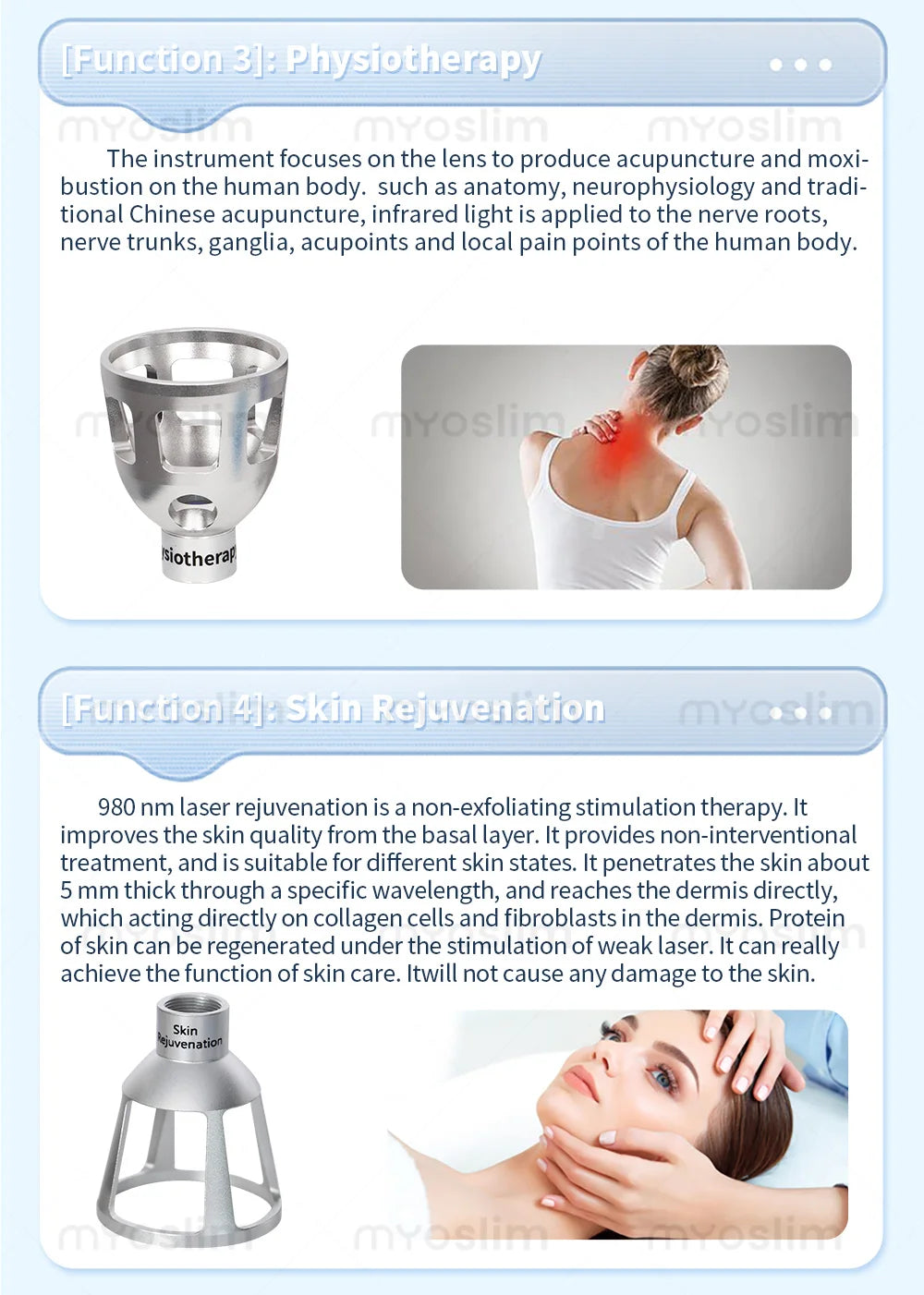 5-in-1 980nm Diode Laser To Remove Blood Vessels Nail Fungi To Remove Skin Eczema Restore Physical Body Therapy Beauty Functions