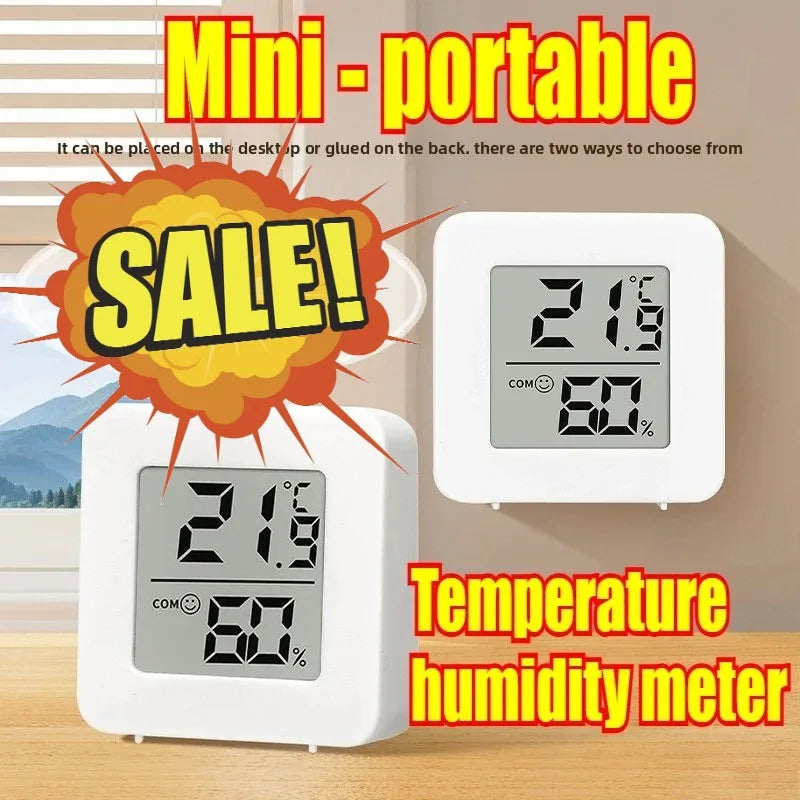 Digital thermometer Indoor Mini Temperature and Humidity Meter Bedroom Meter Portable Electronic Display Humidity and Tempera