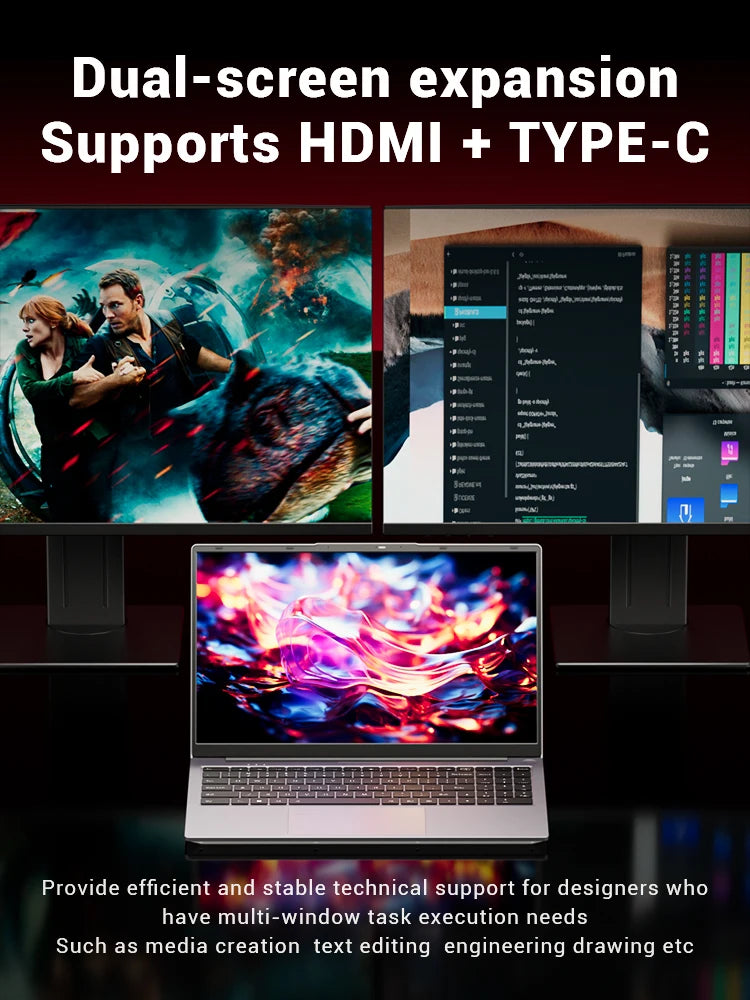 Firebat AS1 Laptop AMD Ryzen5 7430u CPU 15.6 Inch 16GB RAM 512GB SSD Lightweight Business Computer Windows Notebook BT5.2 WiFi6