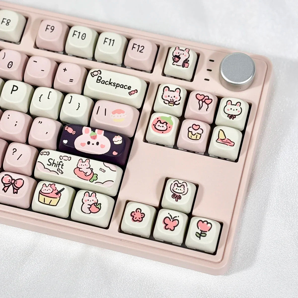 95 Keys artoon Cute Puppy Cat Kitty Keycaps GMK PBT Keycap MOA Profile Dye Sublimation For  DIY Mechanical Keyboard Girls Gift