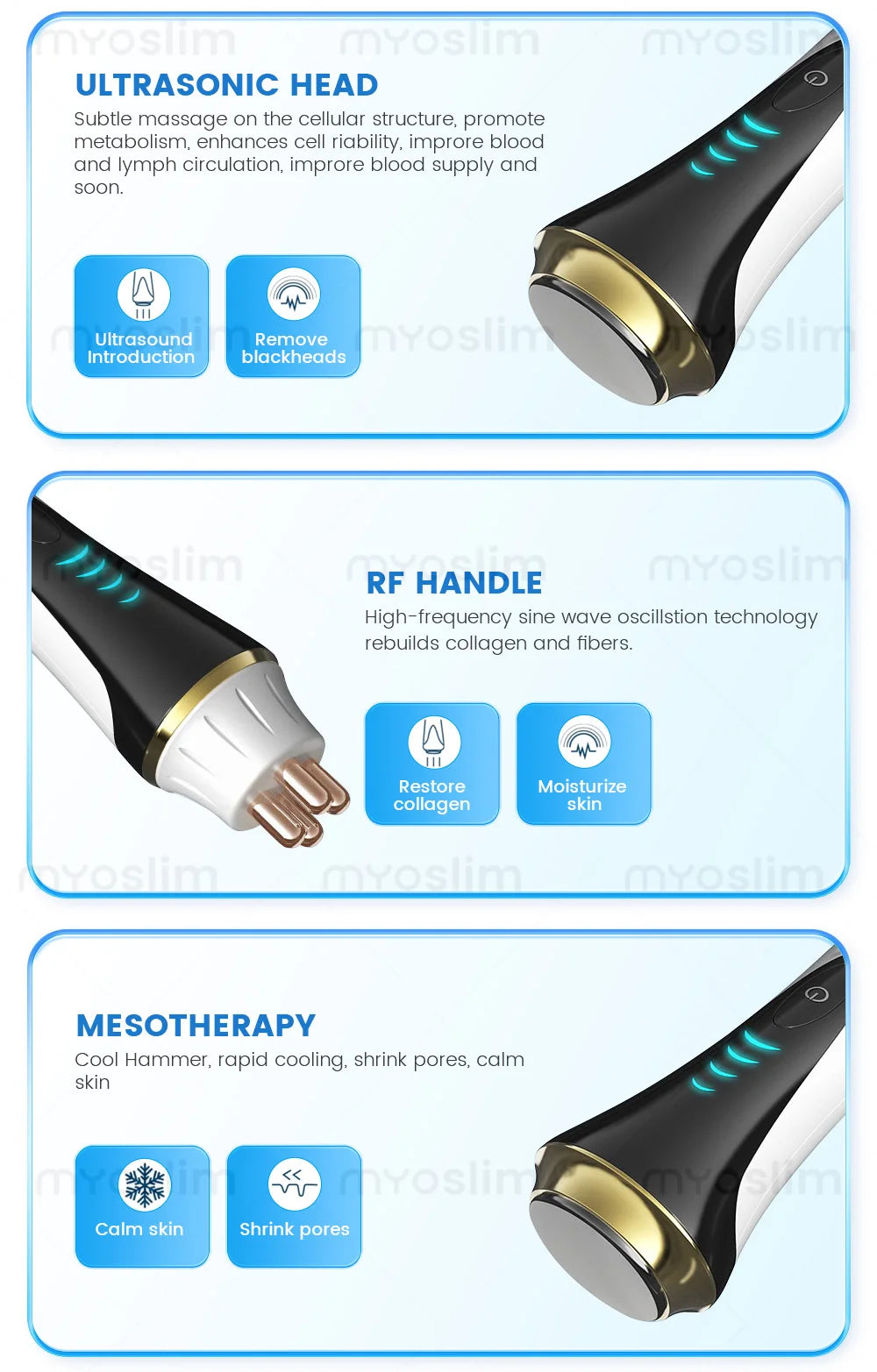 New Arrival 7 in 1 Hydro Dermabrasion Hydra Machine for Facial Aqua Peel Microdermabrasion Machine Skin Rejuvenation