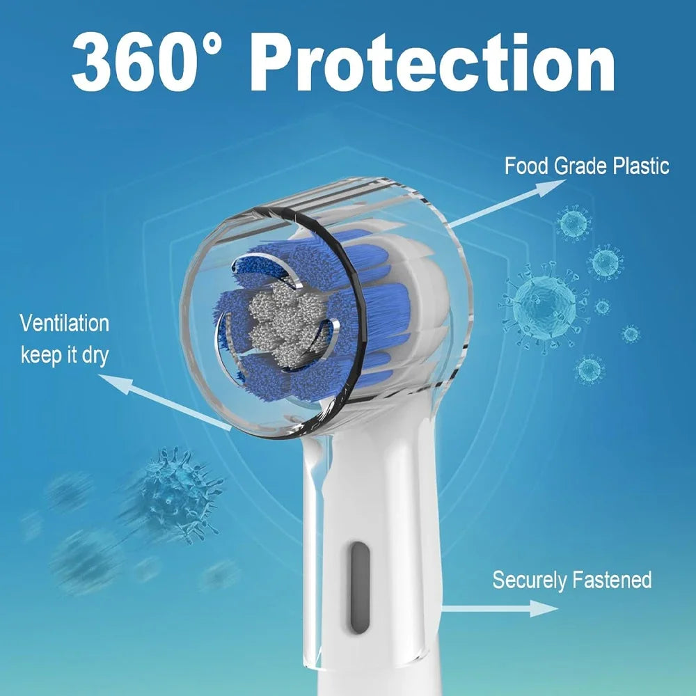 Toothbrush Dustproof Covers Caps Compatible with Braun Oral B Replacement Heads and IO Series Electric Toothbrush Head Protector