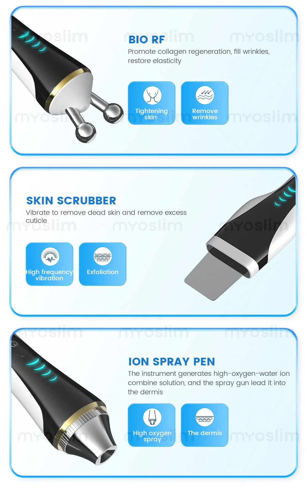 New Arrival 7 in 1 Hydro Dermabrasion Hydra Machine for Facial Aqua Peel Microdermabrasion Machine Skin Rejuvenation