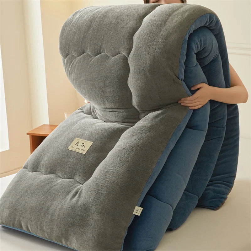 Thickened Milk Velvet Winter Warm Blanket for Bed Queen Size Soft Flannel Quilt Double-Sided Plush Single Double Thick Comforter
