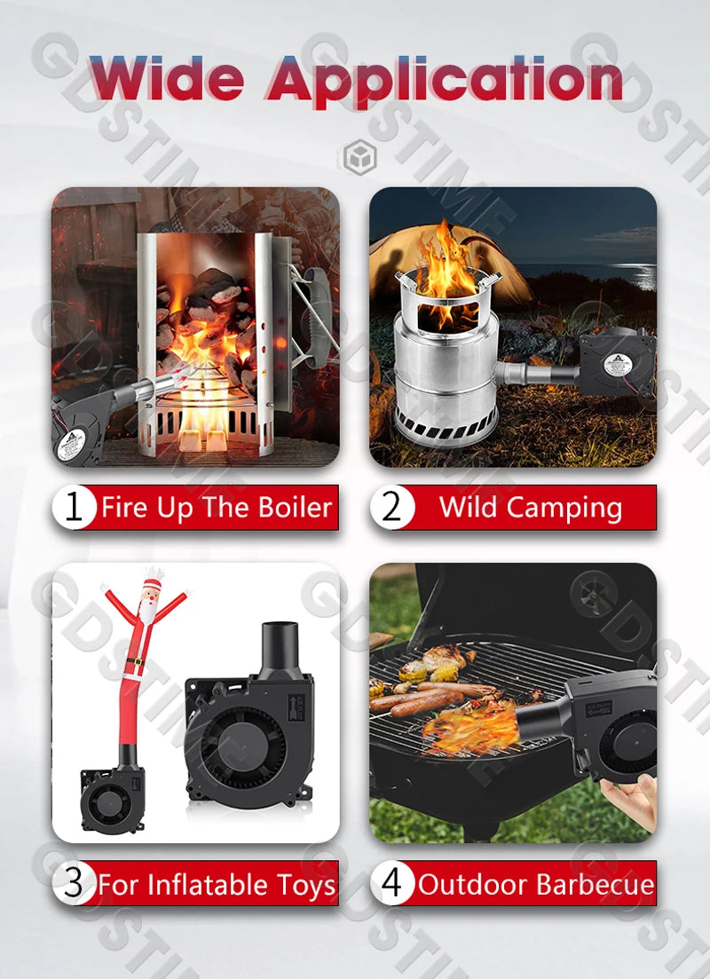 Gdstime CPU Cooler 12V 80MM Fan 120MM DIY Server High Speed Fan for Desktop Computer Case Cooling 220V Power Adjustable Speed