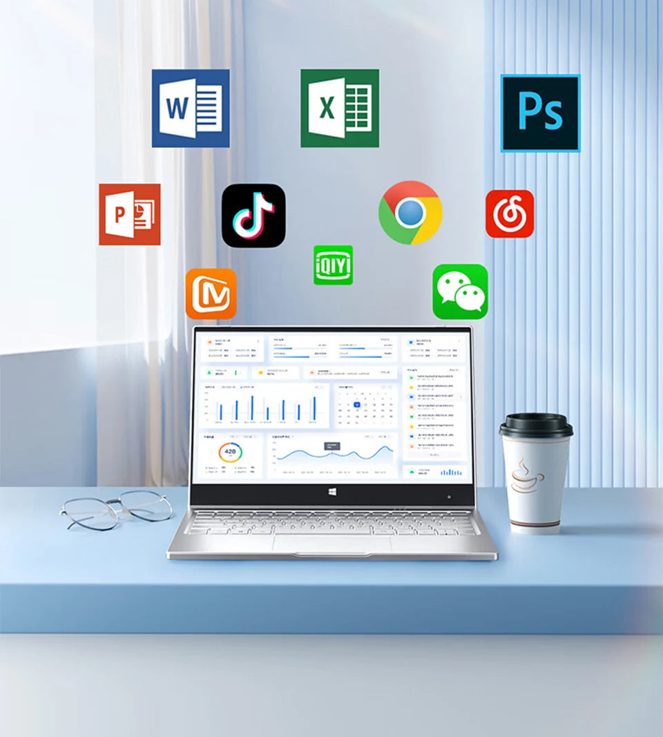 2 in 1 mini Laptop Computer Portable Touch Screen 11.6 Intel N4020 8GB 512GB Windows 11 Pro Office Learning Tablet PC Notebook