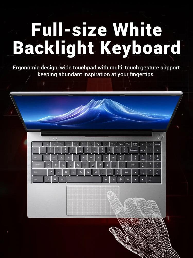 Firebat AS1 Laptop AMD Ryzen5 7430u CPU 15.6 Inch 16GB RAM 512GB SSD Lightweight Business Computer Windows Notebook BT5.2 WiFi6