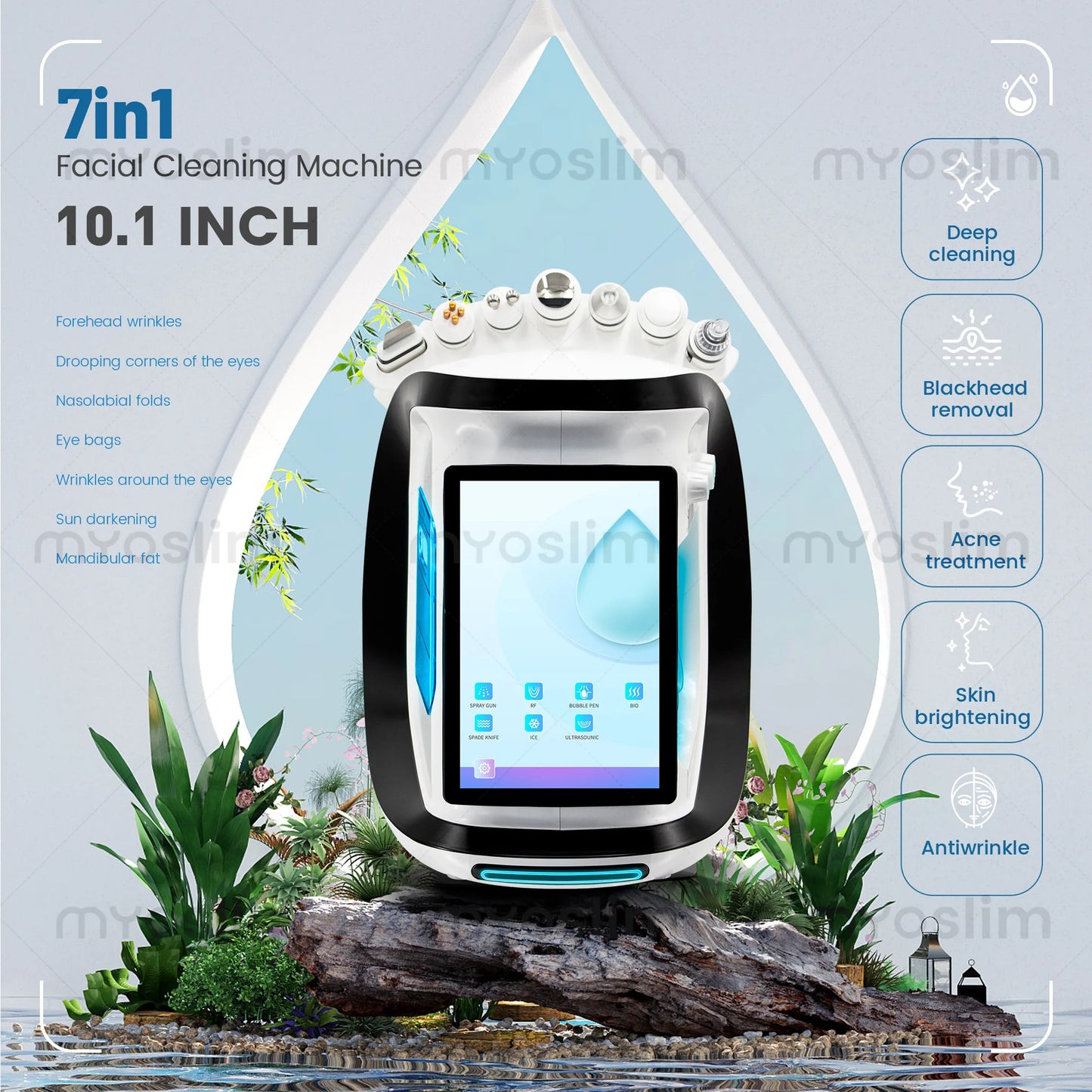 New Arrival 7 in 1 Hydro Dermabrasion Hydra Machine for Facial Aqua Peel Microdermabrasion Machine Skin Rejuvenation