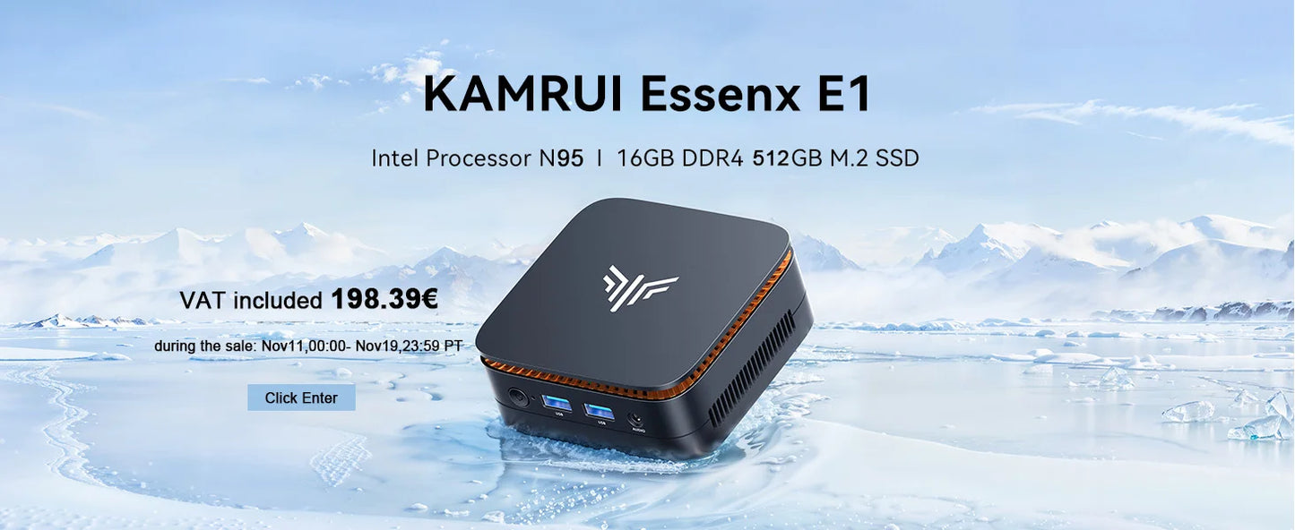 Kamrui Laptop Computer 18.5" FHD 8000mAh Intel N150 Quad-Core Windows 11 PRO 16GB DDR4 RAM 512GB SSD WiFi5 Desktop Notebook PC