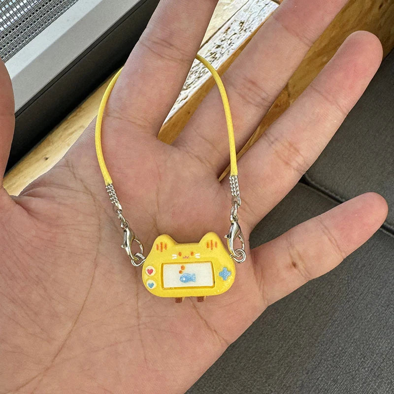 Creative Mini Simulation Games Console Pendant Cartoon Dress Up Toy Dollhouse Decoration Accessories For Doll Neck Ornament