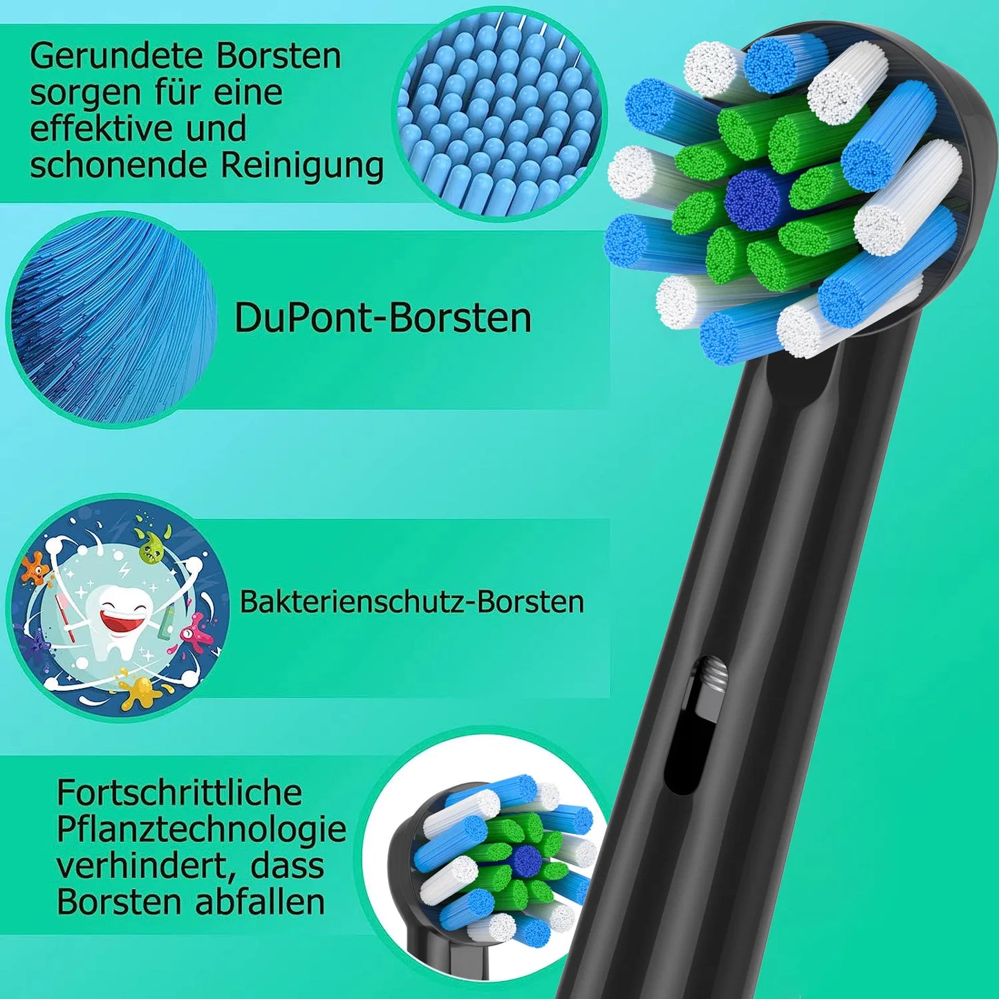 8pcs Toothbrush Head Compatible with Oral B Electric Toothbrush, Replacement Toothbrush Heads Fit for Oral b Vitality Pro