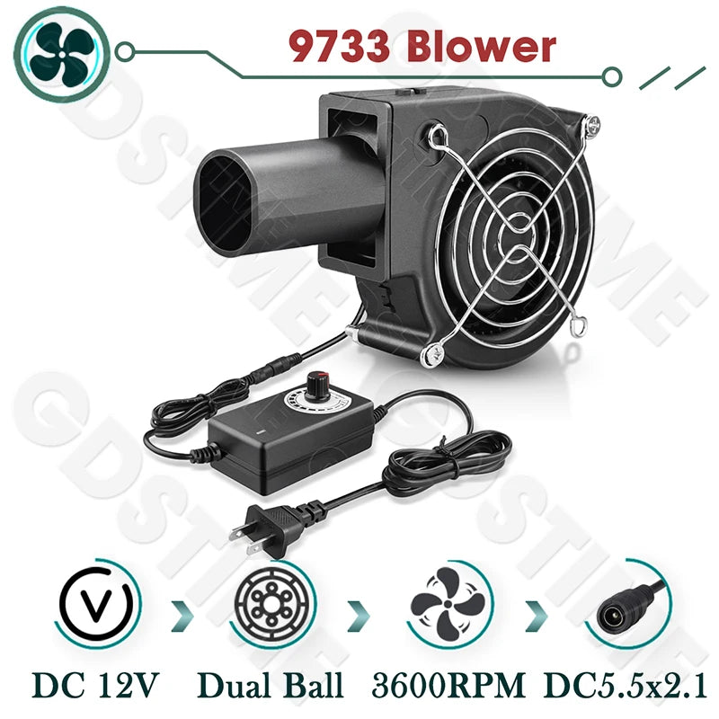 Gdstime CPU Cooler 12V 80MM Fan 120MM DIY Server High Speed Fan for Desktop Computer Case Cooling 220V Power Adjustable Speed