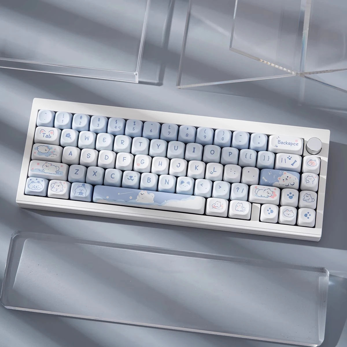 95 Keys artoon Cute Puppy Cat Kitty Keycaps GMK PBT Keycap MOA Profile Dye Sublimation For  DIY Mechanical Keyboard Girls Gift