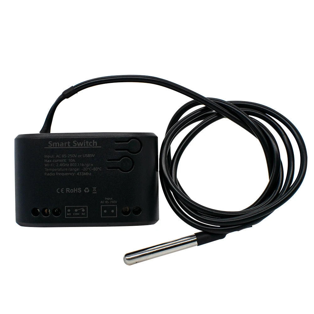 Smart Temperature Switch Tuya WiFi Smart Life Control 1 Gang 85-250V Monitoring Thermostat Passive Dry Contact Relay Match Alexa