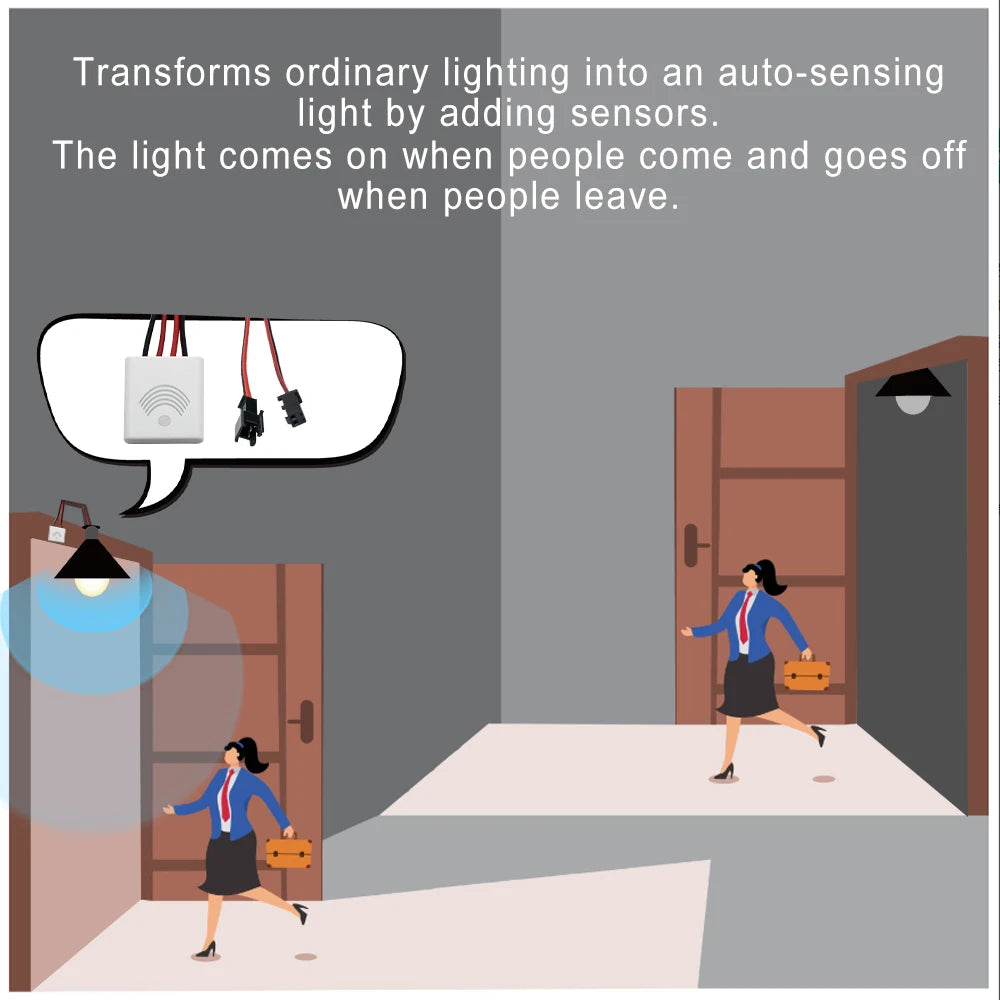 5.8GHz Microwave Motion Sensor Switch DC 3.3-24V Radar Sensor Module Motion Detector High Sensitivity 120°