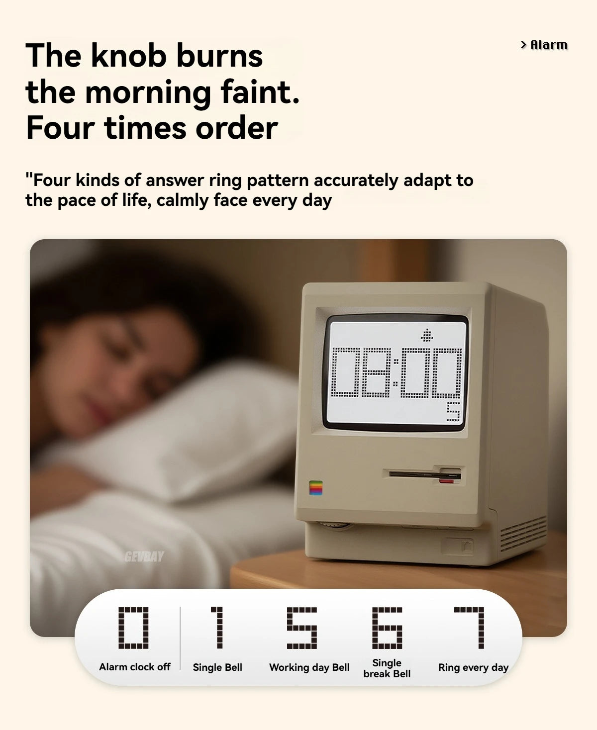 Retro Clock Creativity Alarm Clock Student Specific Wake Up Artifact Nostalgic Desktop Male Electronic Maclock