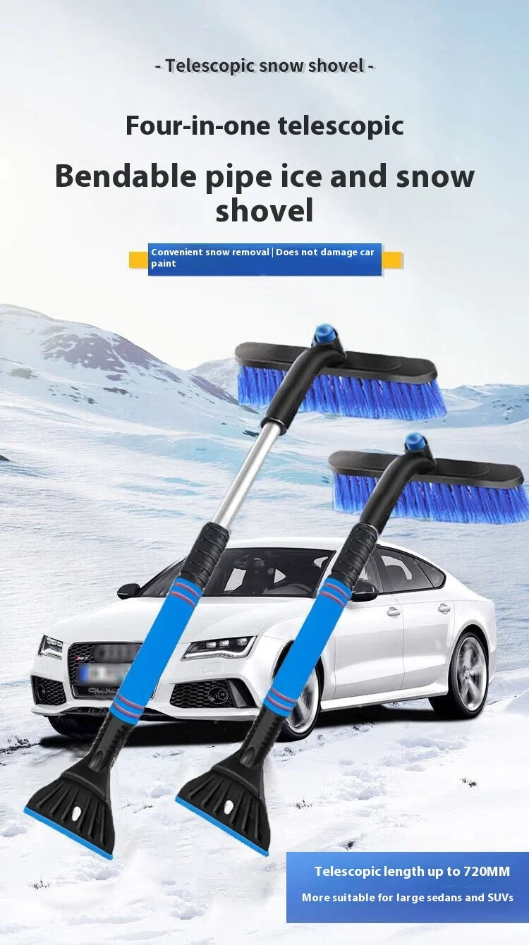 Snow Removal Brush, Car Snow Shovel, Ice Scraper, Snow Removal Tool, Defrosting Shovel, Snow Scraper, Four-In-One