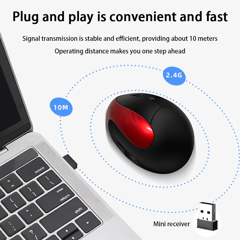 Xiaomi Hot Selling Rechargeable Vertical Mice Ergonomic Wireless Mouse 2.4G USB Receiver 1600 Adjustable DPI 6 Buttons Mouse New