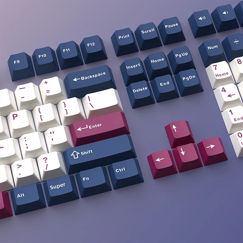 USLION 126 Keys Cherry Profile Keycaps ISO Layout Minimalist PBT Key Caps for Gaming Mechanical Keyboard GMK87 GMK67 AULA 75