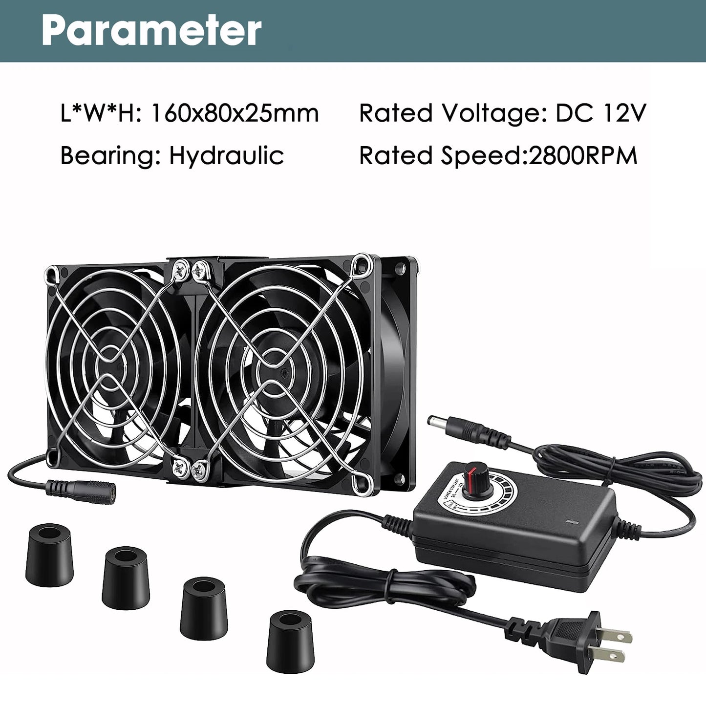 GDSTIME 80mm Server Fan DC 12V 220V Btc Mining Machine Chassis Workstation Cabinet Radiator 8025 Dual Ball PC Computer Case Fan