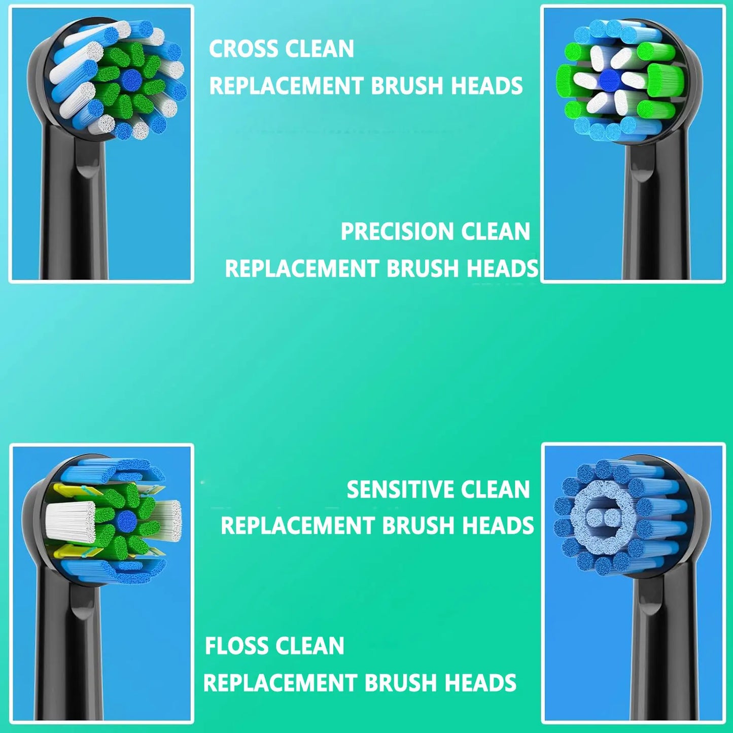 8pcs Toothbrush Head Compatible with Oral B Electric Toothbrush, Replacement Toothbrush Heads Fit for Oral b Vitality Pro