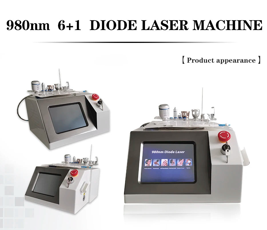 980Nm Laser Diode Vascular Spider Varicose Vein Removal Machine Treatment Fungi Physiotherapy