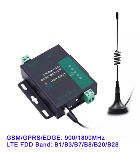 Serial Port RS232 RS485 To GSM 4G LTE CAT1 Converter Model Support MQTT HTTP G771-E