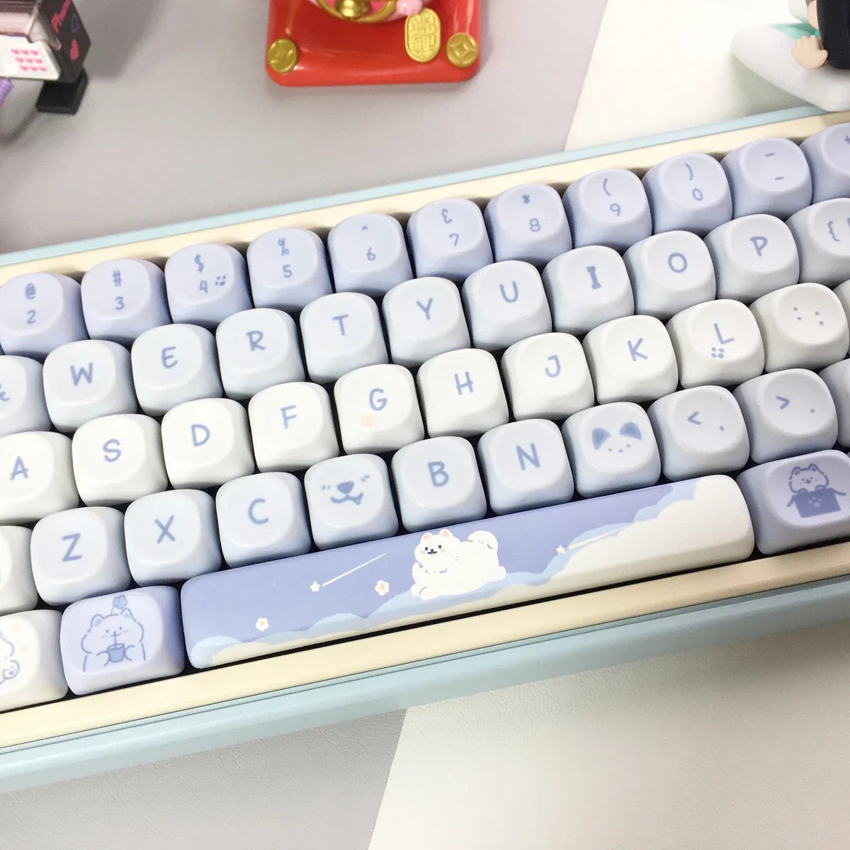 95 Keys artoon Cute Puppy Cat Kitty Keycaps GMK PBT Keycap MOA Profile Dye Sublimation For  DIY Mechanical Keyboard Girls Gift