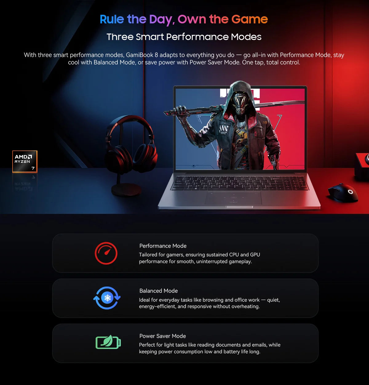 BLACKVIEW ‎GamiBook 8 AMD R7 7735HS 16" 16GB DDR5 512GB SSD 5000MAH Laptop  Windows 11 Pro 1920*1200  Backlit Keyboard 120Hz