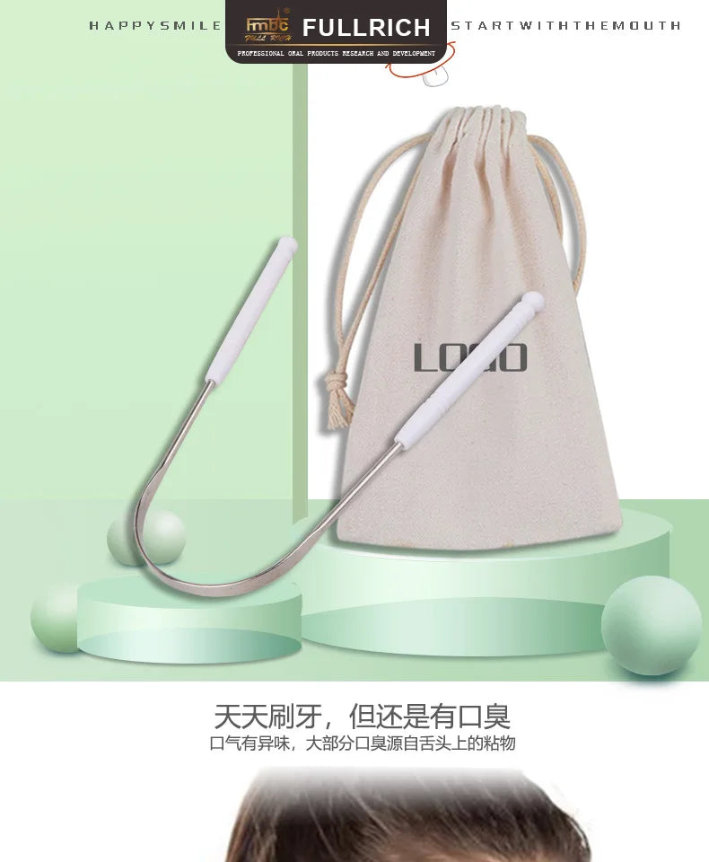 Stainless Steel Tongue Scraper Cleaner Fresh Breath Cleaning Coated Tongue Toothbrush Oral Hygiene Care Tools Raspador De Lengua