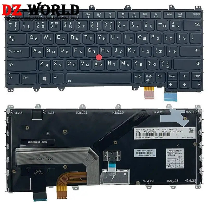 US English GR GK KR ARA TH HB IL KZ RU TW Backlit Keyboard For Lenovo Thinkpad S1 4th X380 Yoga 370 260 Laptop 01AV675 01AV688