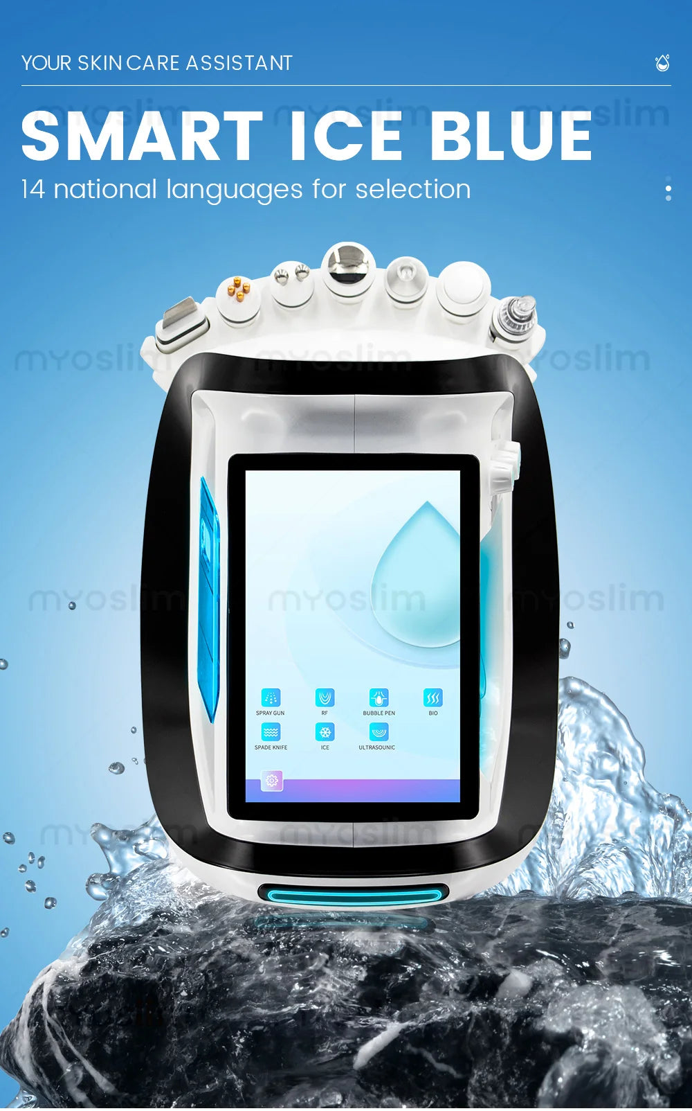 New Arrival 7 in 1 Hydro Dermabrasion Hydra Machine for Facial Aqua Peel Microdermabrasion Machine Skin Rejuvenation