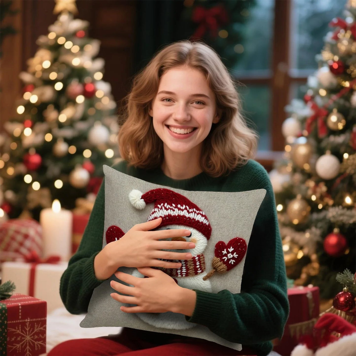 Christmas Themed Series Pillowcase Family Festival Living Room Ambiance Decoration Festival Merry Christmas Party Supplies