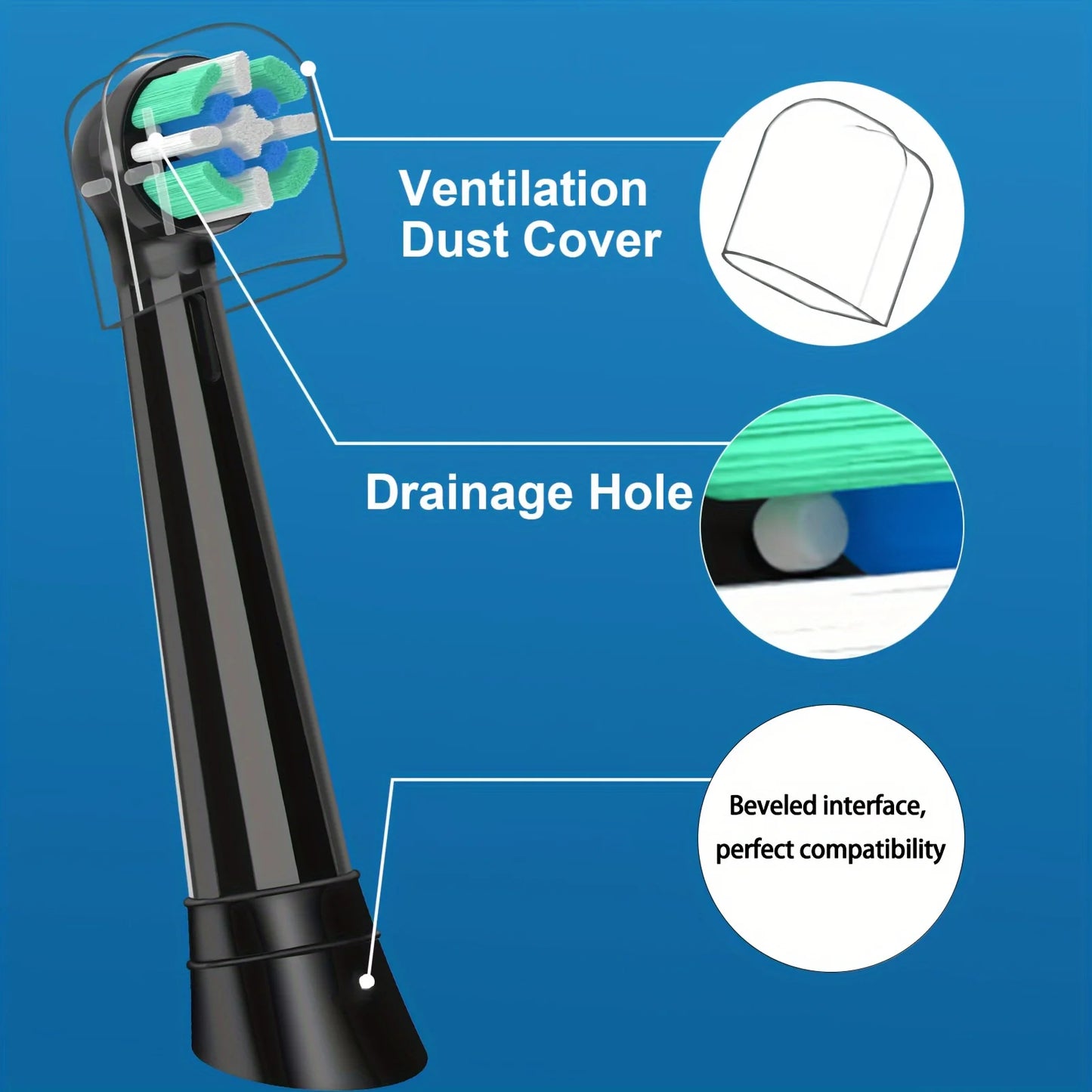 Replacement Toothbrush Heads Compatible with Oral-B iO Electric Toothbrush, for Oral B iO 10|6|7|9|8|5|4|3 Series Toothburh