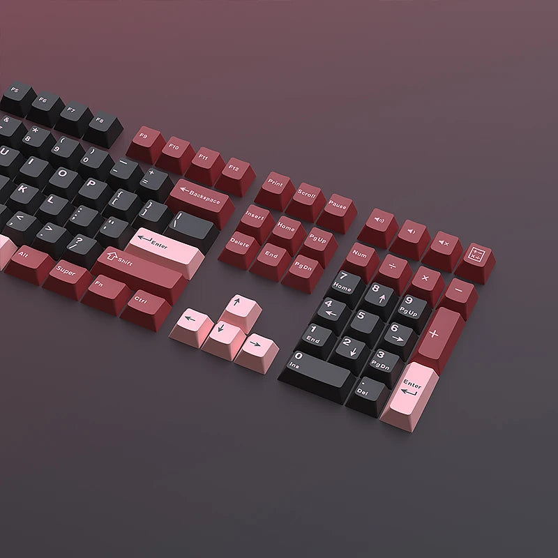 USLION 126 Keys Cherry Profile Keycaps ISO Layout Minimalist PBT Key Caps for Gaming Mechanical Keyboard GMK87 GMK67 AULA 75