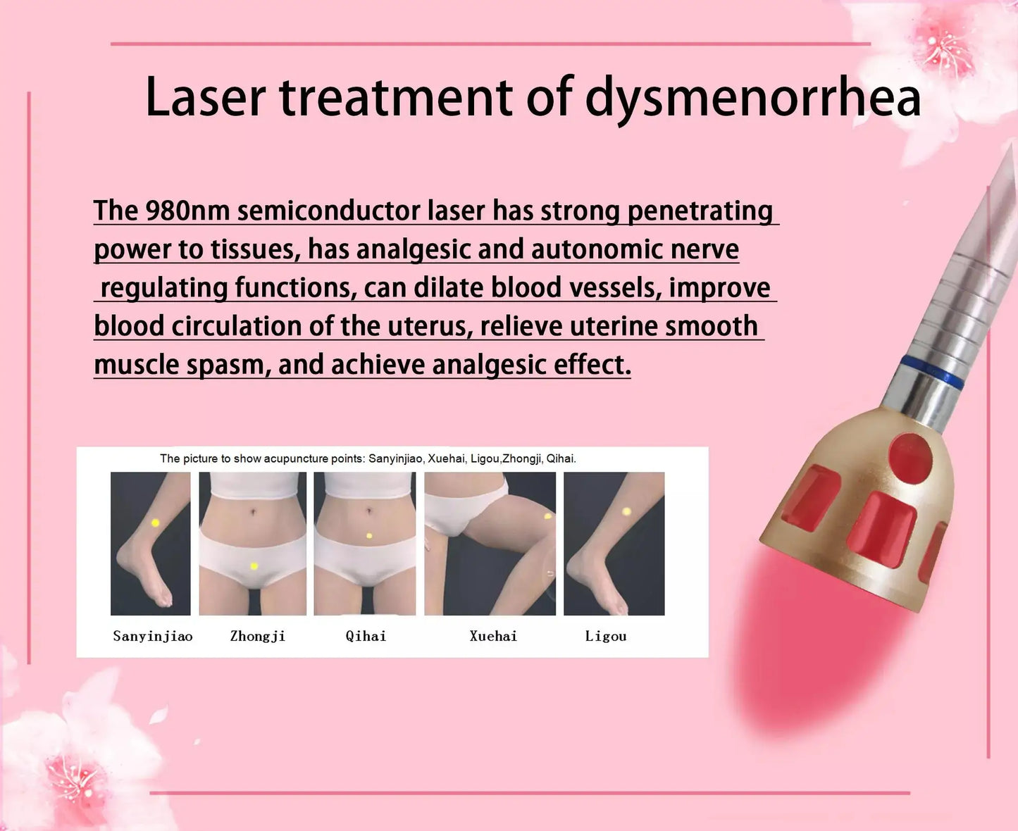 980Nm Laser Diode Vascular Spider Varicose Vein Removal Machine Treatment Fungi Physiotherapy